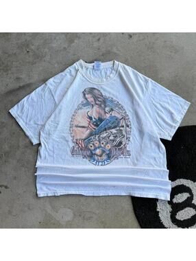 Y2K Vintage Outhouse Poker Run Grunge Tee